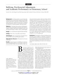 bullying, psychosocial adjustment, and academic performance in elementary school.pdf