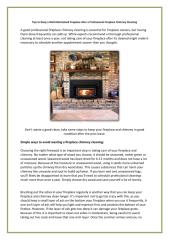 Keep Well Maintained Fireplace after Professional Fireplace Chimney Cleaning.pdf